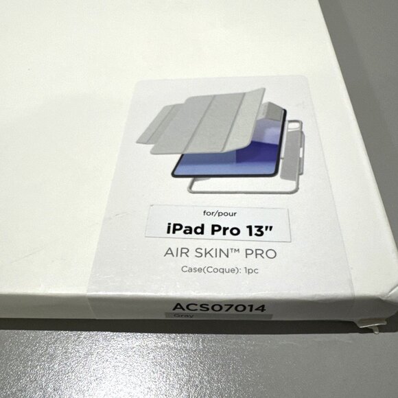 Spigen iPad Pro 13-inch‎ / 11-inch | M4 (2024) [Air Skin Pro] Case Gray ACS07014 - Picture 2 of 4